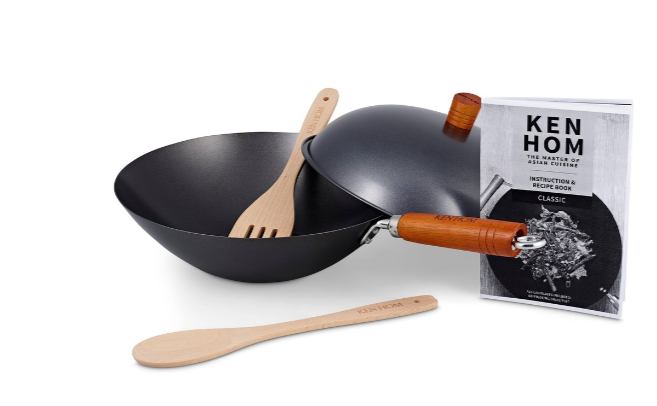 KENHOME CLASSIC NON-STICK 5u1 ČELIČNI WOK SET